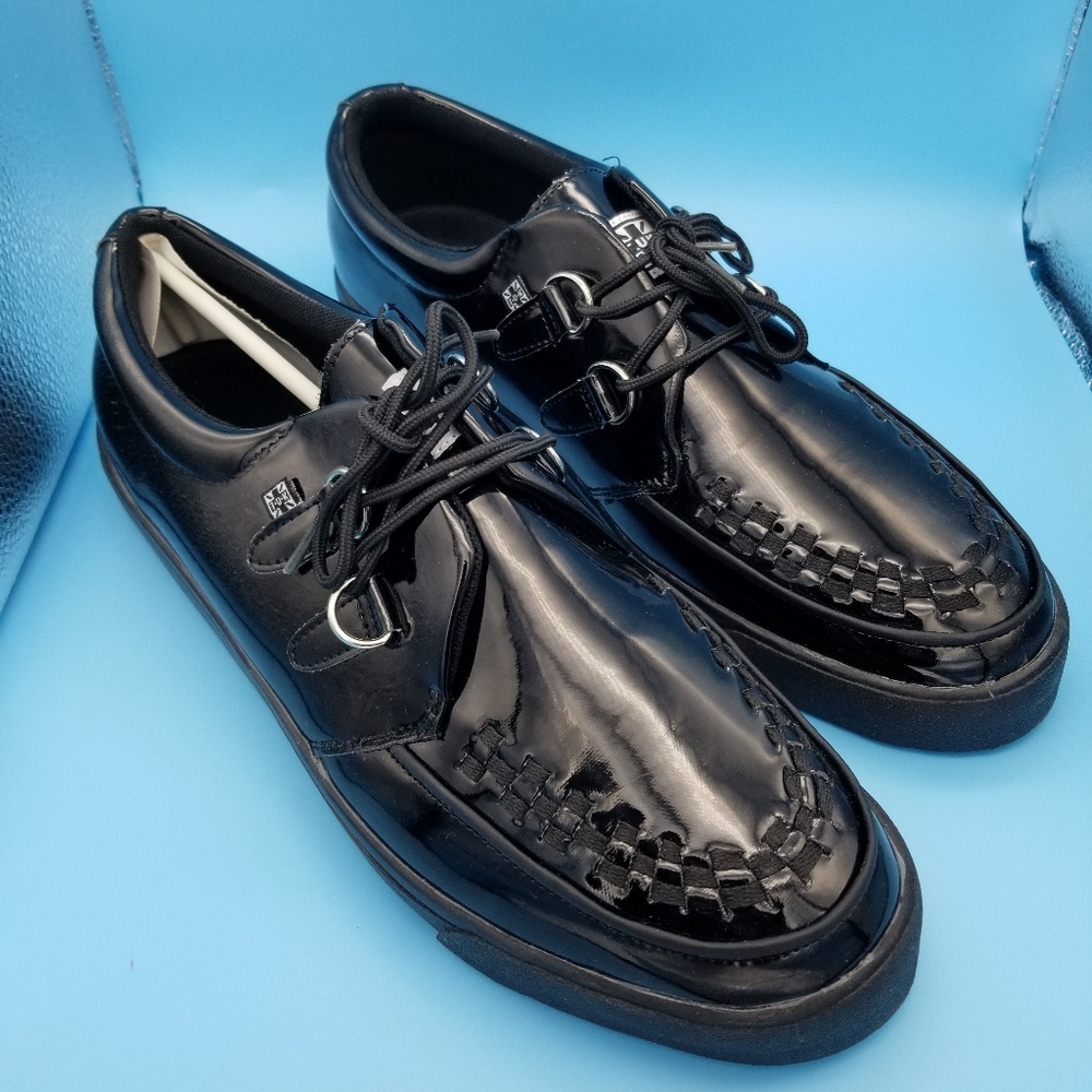 T.U.K. Patent Leather Creeper Sneakers